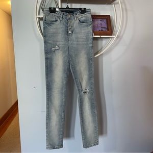 Joes Charlie Girls 14 Youth Button Fly Blue High Rise Super Skinny Jeans NWT
